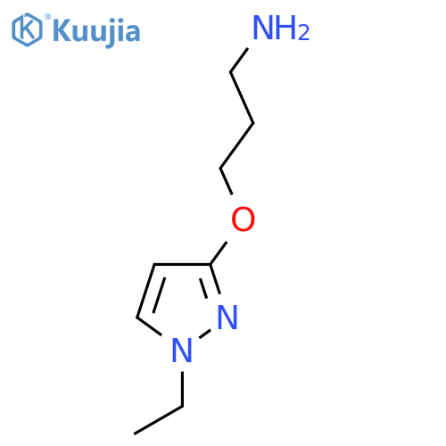 3-(1-ethyl-1H-pyrazol-3-yl)oxypropan-1-amine structure