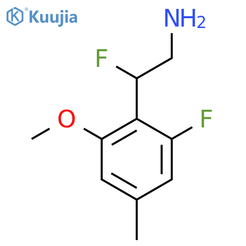 2-fluoro-2-(2-fluoro-6-methoxy-4-methylphenyl)ethan-1-amine structure