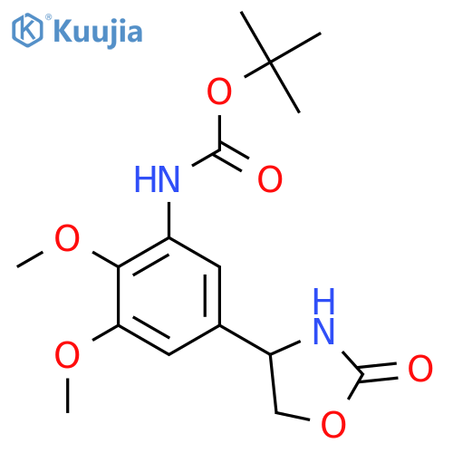 tert-butyl N-2,3-dimethoxy-5-(2-oxo-1,3-oxazolidin-4-yl)phenylcarbamate structure