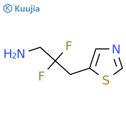 2,2-difluoro-3-(1,3-thiazol-5-yl)propan-1-amine structure