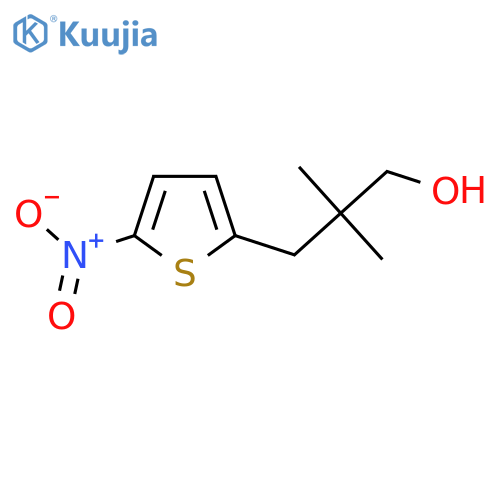 2,2-dimethyl-3-(5-nitrothiophen-2-yl)propan-1-ol structure