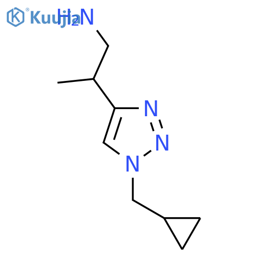 2-1-(cyclopropylmethyl)-1H-1,2,3-triazol-4-ylpropan-1-amine structure