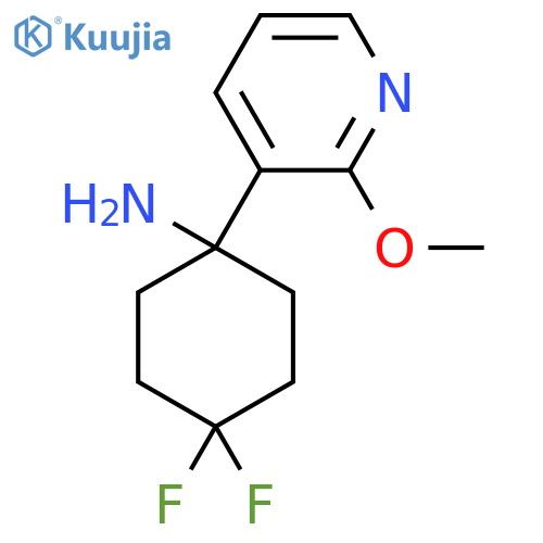 4,4-difluoro-1-(2-methoxypyridin-3-yl)cyclohexan-1-amine structure
