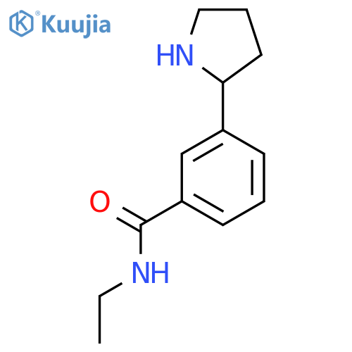 N-ethyl-3-(pyrrolidin-2-yl)benzamide structure