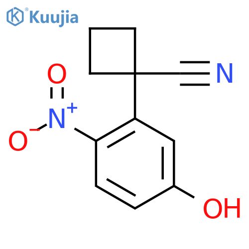 1-(5-hydroxy-2-nitrophenyl)cyclobutane-1-carbonitrile structure