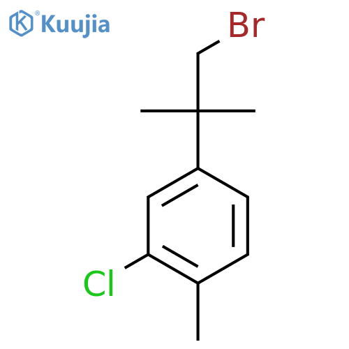 4-(1-bromo-2-methylpropan-2-yl)-2-chloro-1-methylbenzene structure