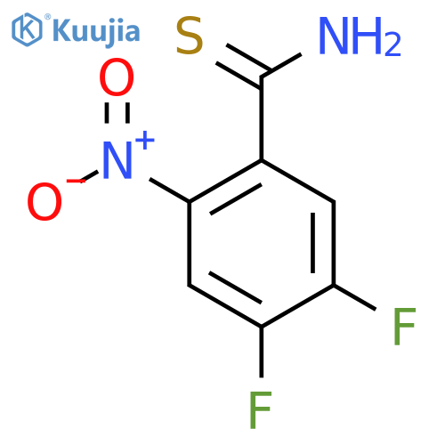 4,5-difluoro-2-nitrobenzene-1-carbothioamide structure