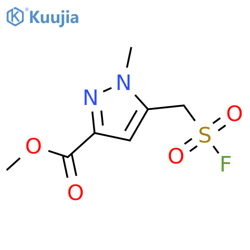 methyl 5-(fluorosulfonyl)methyl-1-methyl-1H-pyrazole-3-carboxylate structure