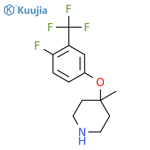 4-4-fluoro-3-(trifluoromethyl)phenoxy-4-methylpiperidine structure