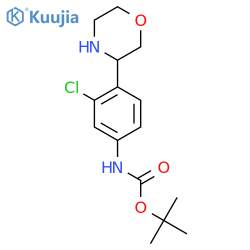 tert-butyl N-3-chloro-4-(morpholin-3-yl)phenylcarbamate structure