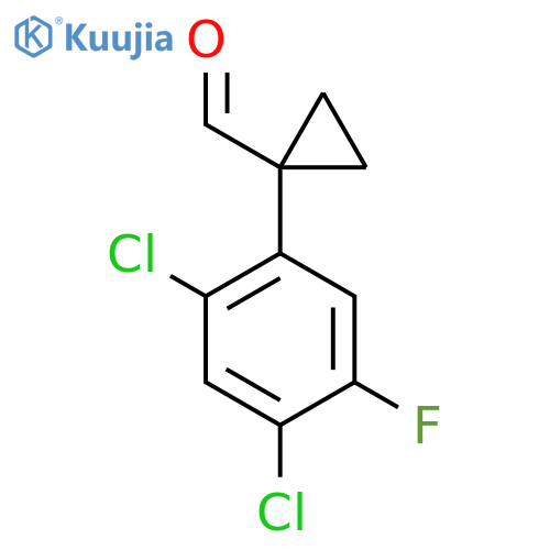 1-(2,4-dichloro-5-fluorophenyl)cyclopropane-1-carbaldehyde structure