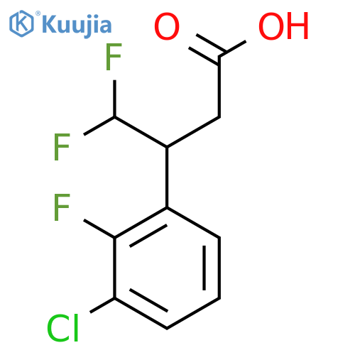 3-(3-chloro-2-fluorophenyl)-4,4-difluorobutanoic acid structure