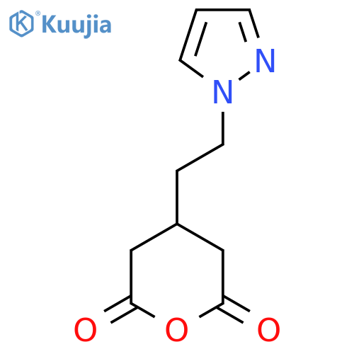 4-2-(1H-pyrazol-1-yl)ethyloxane-2,6-dione structure