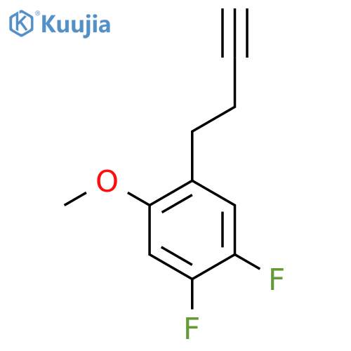 1-(but-3-yn-1-yl)-4,5-difluoro-2-methoxybenzene structure