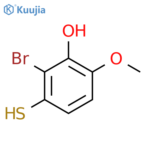 2-bromo-6-methoxy-3-sulfanylphenol structure