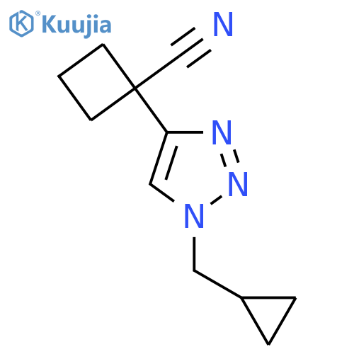 1-1-(cyclopropylmethyl)-1H-1,2,3-triazol-4-ylcyclobutane-1-carbonitrile structure