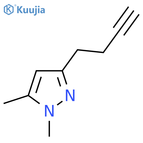 3-(but-3-yn-1-yl)-1,5-dimethyl-1H-pyrazole structure