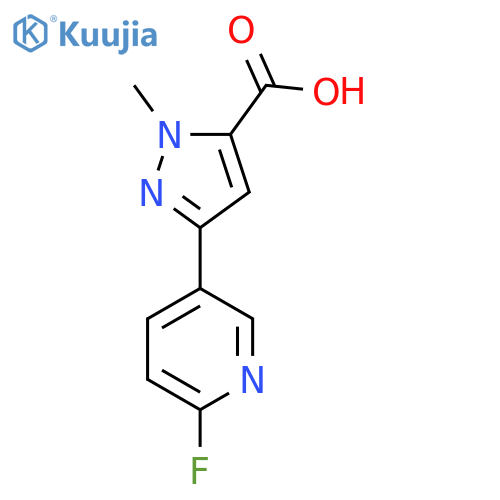 3-(6-fluoropyridin-3-yl)-1-methyl-1H-pyrazole-5-carboxylic acid structure