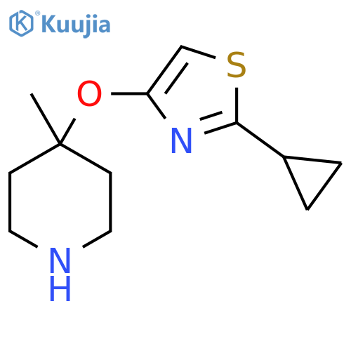 4-(2-cyclopropyl-1,3-thiazol-4-yl)oxy-4-methylpiperidine structure