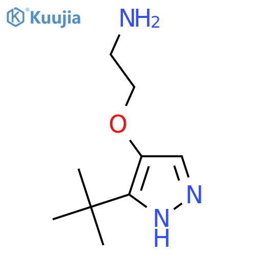 2-(3-tert-butyl-1H-pyrazol-4-yl)oxyethan-1-amine structure