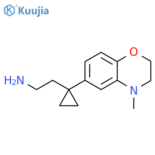 2-1-(4-methyl-3,4-dihydro-2H-1,4-benzoxazin-6-yl)cyclopropylethan-1-amine structure