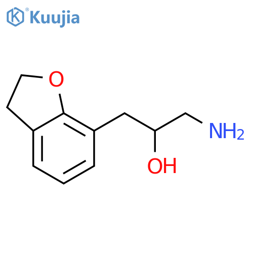 1-amino-3-(2,3-dihydro-1-benzofuran-7-yl)propan-2-ol structure