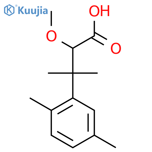 3-(2,5-Dimethylphenyl)-2-methoxy-3-methylbutanoic acid structure