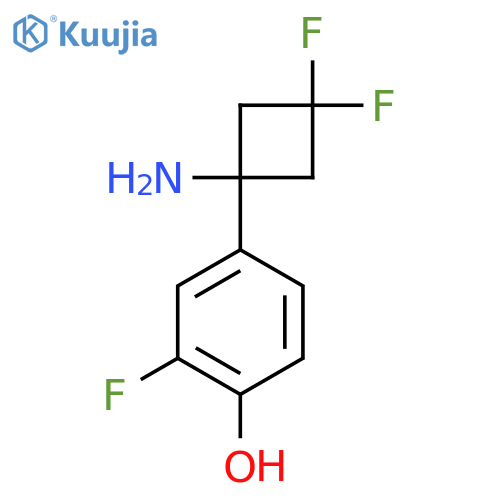 4-(1-amino-3,3-difluorocyclobutyl)-2-fluorophenol structure