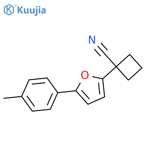 1-5-(4-methylphenyl)furan-2-ylcyclobutane-1-carbonitrile structure