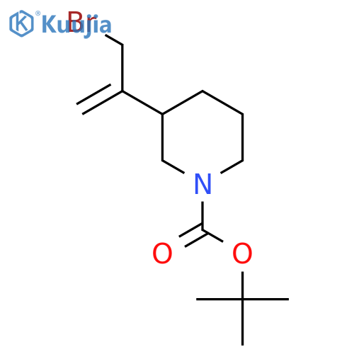 tert-butyl 3-(3-bromoprop-1-en-2-yl)piperidine-1-carboxylate structure