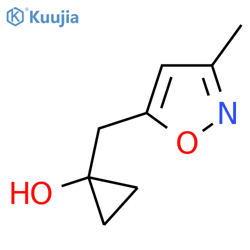 1-(3-methyl-1,2-oxazol-5-yl)methylcyclopropan-1-ol structure