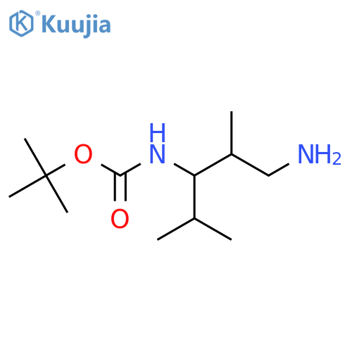 tert-butyl N-(1-amino-2,4-dimethylpentan-3-yl)carbamate structure
