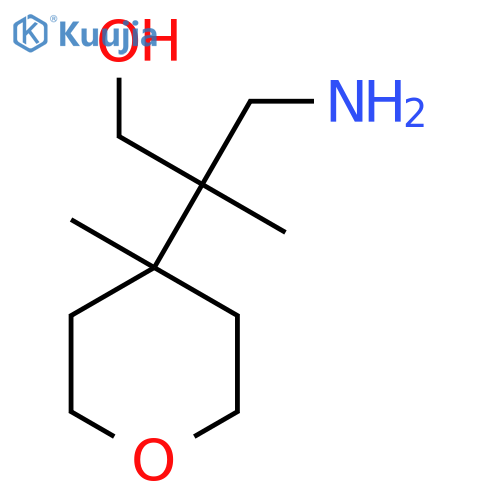 3-amino-2-methyl-2-(4-methyloxan-4-yl)propan-1-ol structure