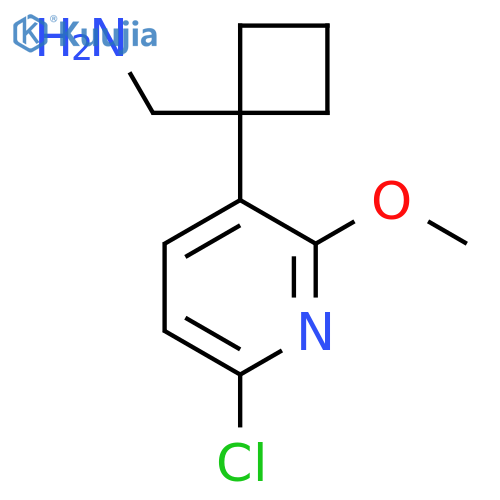 1-(6-chloro-2-methoxypyridin-3-yl)cyclobutylmethanamine structure