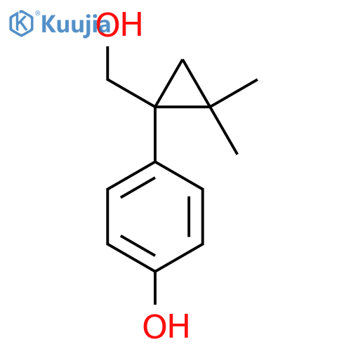 4-1-(hydroxymethyl)-2,2-dimethylcyclopropylphenol structure