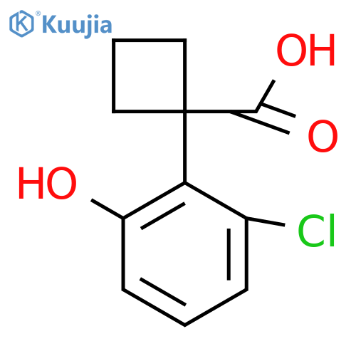 1-(2-chloro-6-hydroxyphenyl)cyclobutane-1-carboxylic acid structure