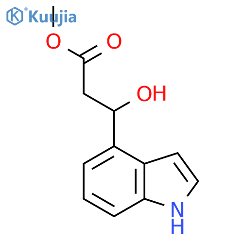 methyl 3-hydroxy-3-(1H-indol-4-yl)propanoate structure