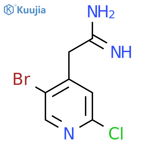 2-(5-bromo-2-chloropyridin-4-yl)ethanimidamide structure