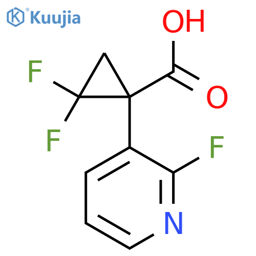 2,2-difluoro-1-(2-fluoropyridin-3-yl)cyclopropane-1-carboxylic acid structure