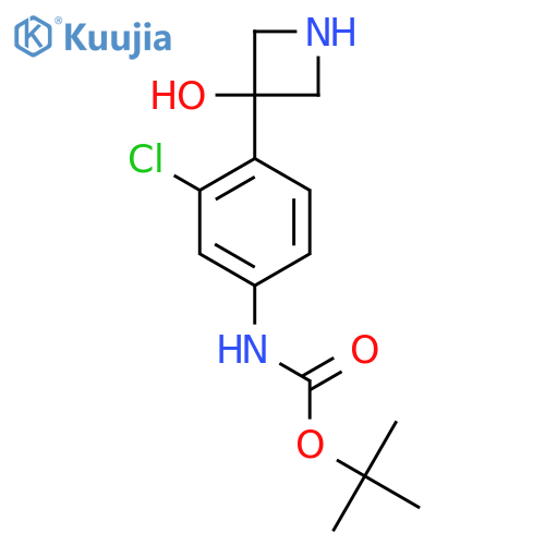 tert-butyl N-3-chloro-4-(3-hydroxyazetidin-3-yl)phenylcarbamate structure
