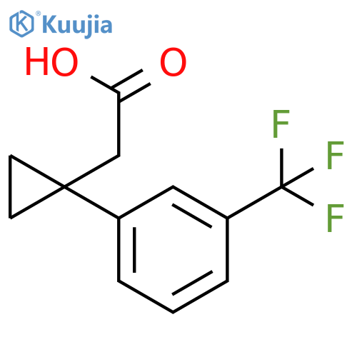 2-{1-3-(trifluoromethyl)phenylcyclopropyl}acetic acid structure