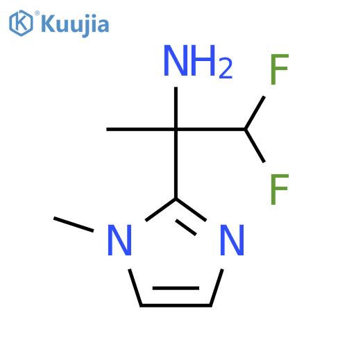 1,1-difluoro-2-(1-methyl-1H-imidazol-2-yl)propan-2-amine structure