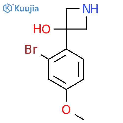 3-(2-bromo-4-methoxyphenyl)azetidin-3-ol structure