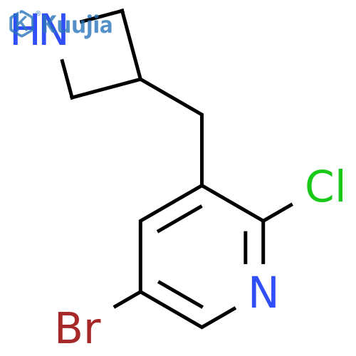 3-(azetidin-3-yl)methyl-5-bromo-2-chloropyridine structure