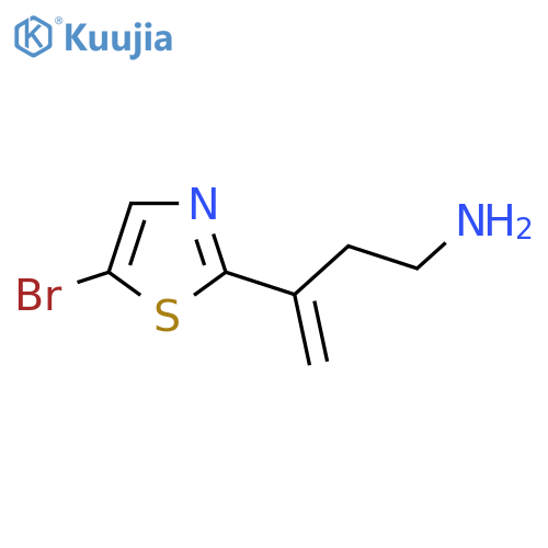 3-(5-bromo-1,3-thiazol-2-yl)but-3-en-1-amine structure