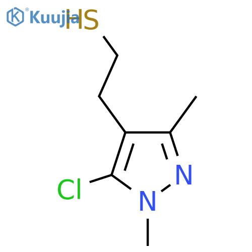 2-(5-chloro-1,3-dimethyl-1H-pyrazol-4-yl)ethane-1-thiol structure