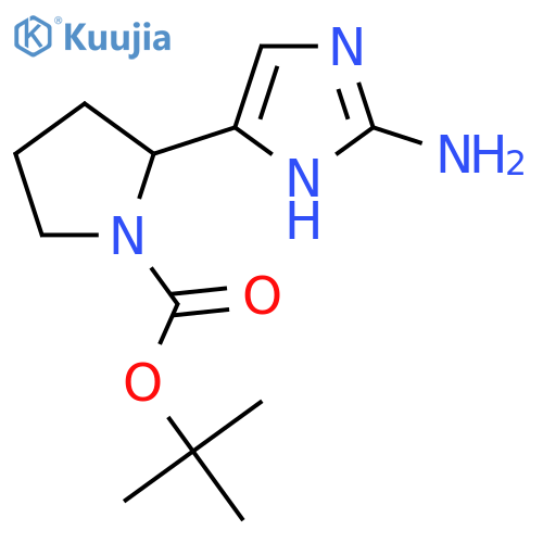 tert-butyl 2-(2-amino-1H-imidazol-5-yl)pyrrolidine-1-carboxylate structure