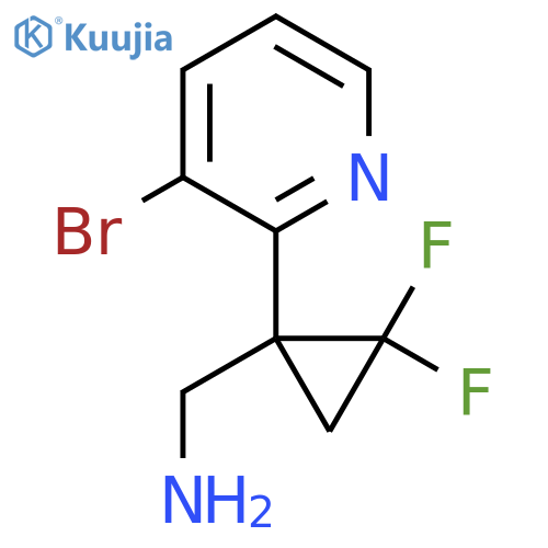 [1-(3-Bromopyridin-2-yl)-2,2-difluorocyclopropyl]methanamine structure