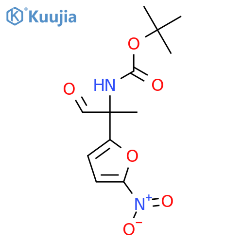 tert-butyl N-2-(5-nitrofuran-2-yl)-1-oxopropan-2-ylcarbamate structure