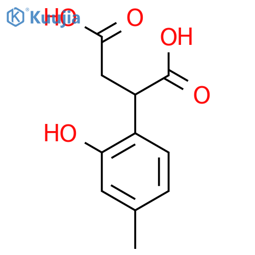 2-(2-hydroxy-4-methylphenyl)butanedioic acid structure